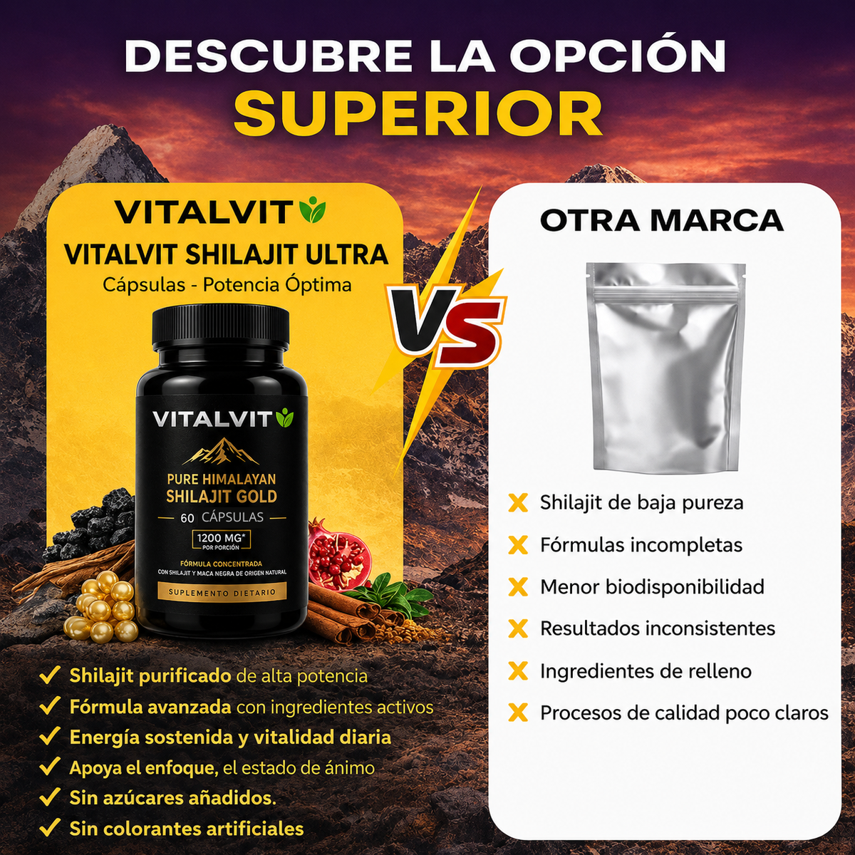 Shilajit Gold™ | Potencia Natural Masculina